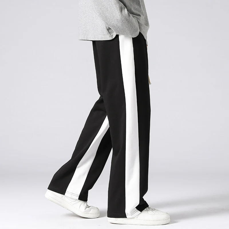 Herren Weite Trackpants mit kontrastseiteneinsätzen, elastischem Bund & Kordelzug Nord Taschen