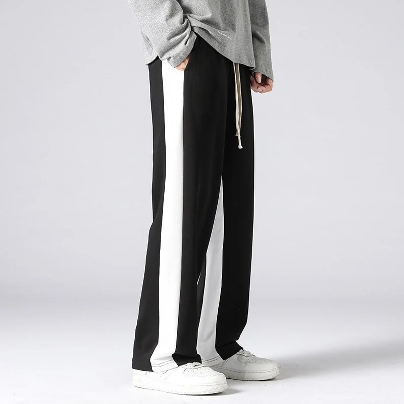 Herren Weite Trackpants mit kontrastseiteneinsätzen, elastischem Bund & Kordelzug Nord Taschen