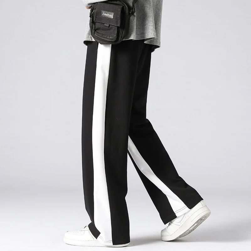 Herren Weite Trackpants mit kontrastseiteneinsätzen, elastischem Bund & Kordelzug Nord Taschen