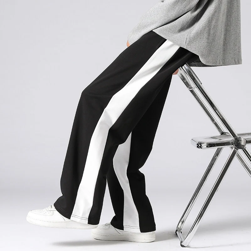 Herren Weite Trackpants mit kontrastseiteneinsätzen, elastischem Bund & Kordelzug Nord Taschen