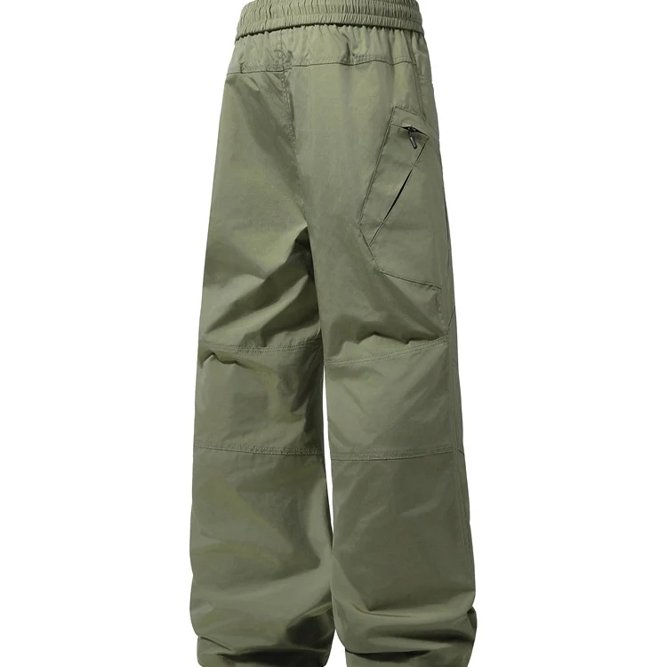Herren Weite technische Cargohose mit elastischem Bund und schräger Reißverschlusstasche Nord Taschen