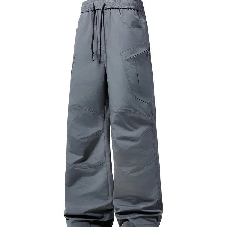 Herren Weite technische Cargohose mit elastischem Bund und schräger Reißverschlusstasche Nord Taschen