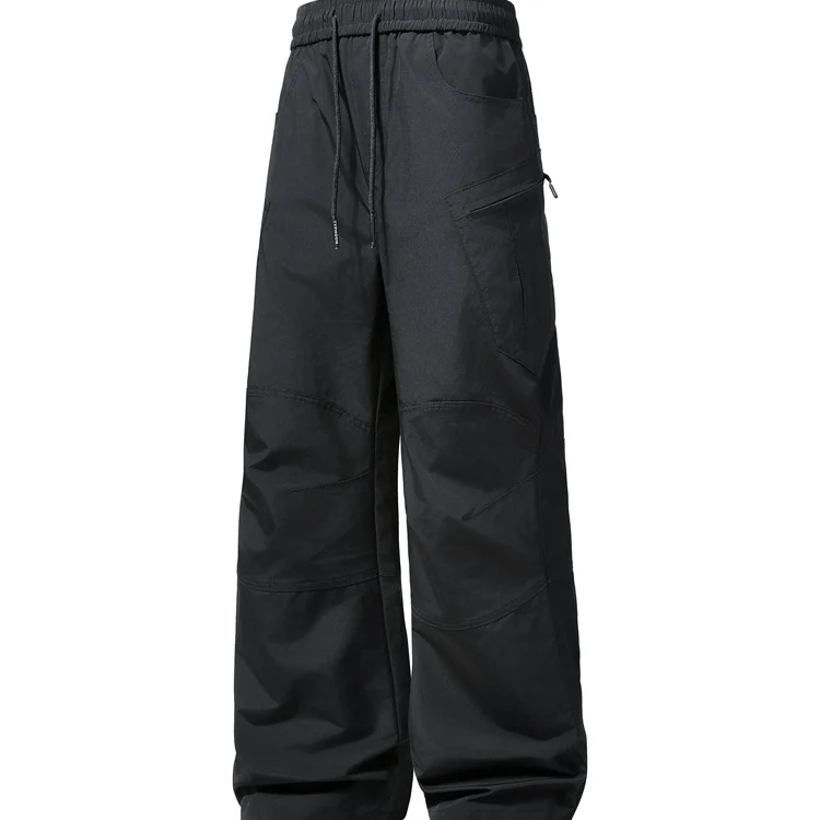 Herren Weite technische Cargohose mit elastischem Bund und schräger Reißverschlusstasche Nord Taschen