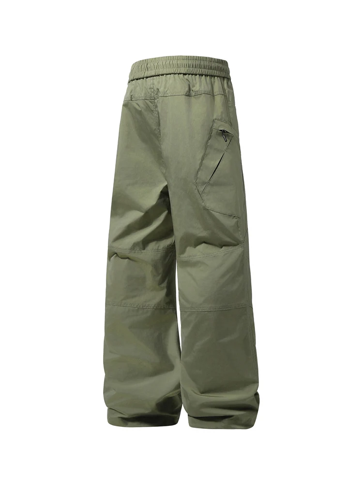 Herren Weite technische Cargohose mit elastischem Bund und schräger Reißverschlusstasche Nord Taschen