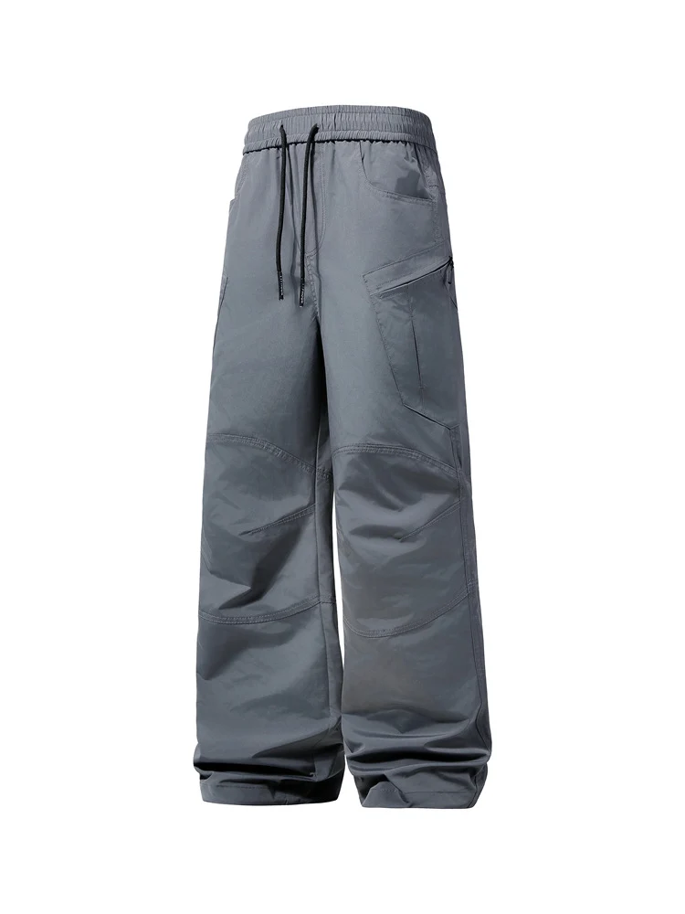 Herren Weite technische Cargohose mit elastischem Bund und schräger Reißverschlusstasche Nord Taschen