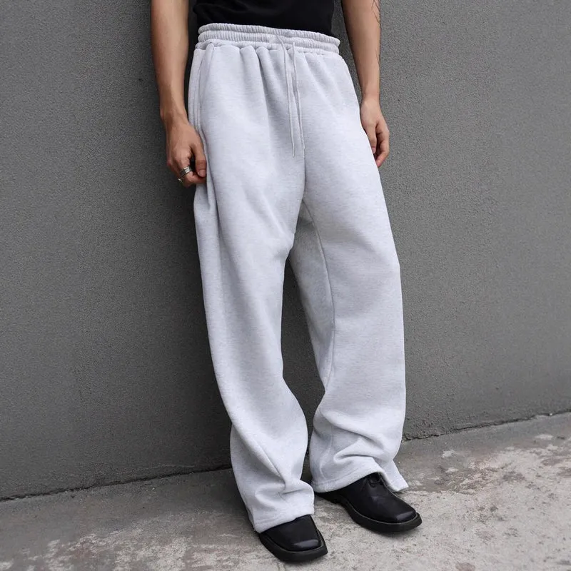 Herren Weite Oversize-Sweatpants mit Tunnelzugbund, Fleece-Innenfutter & Eingrifftaschen Nord Taschen
