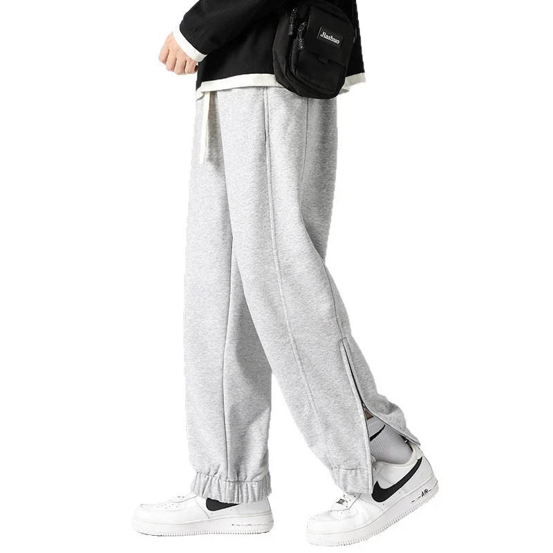 Herren weite Jogginghose mit seitlichem Reißverschluss‑Schlitz, elastischem Bund & Kordelzug Nord Taschen
