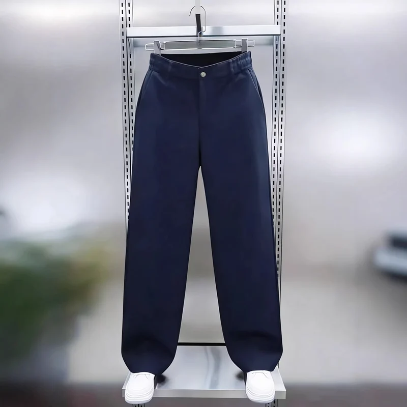 Herren Weite Chinohose mit hoher Taille und elastischem Rückbund Nord Taschen