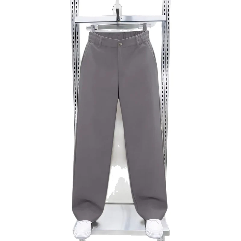 Herren Weite Chinohose mit hoher Taille und elastischem Rückbund Nord Taschen
