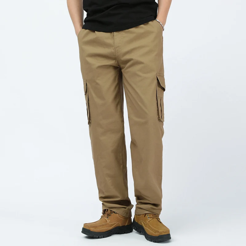 Herren Weite Cargohose mit aufgesetzten Pattentaschen, verstellbarem Beinabschluss und elastischem Bund Nord Taschen