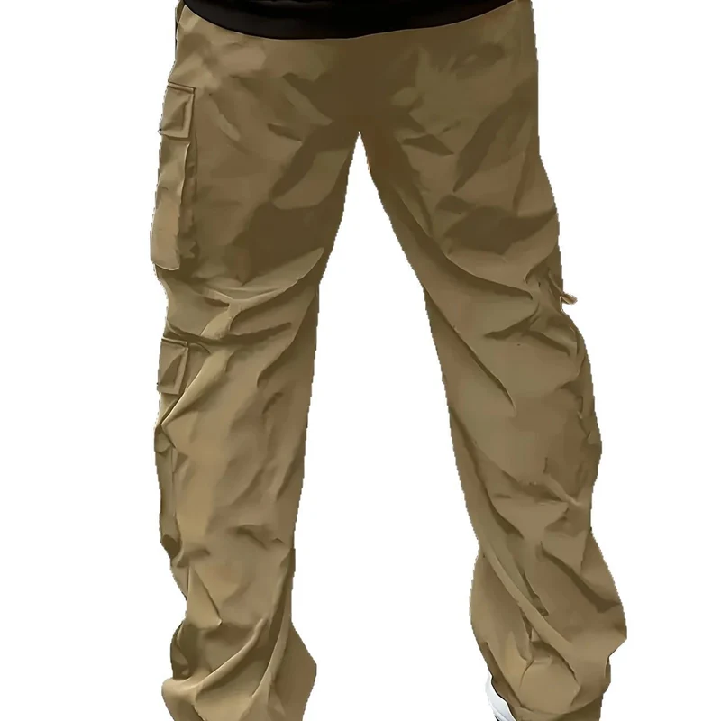 Herren Weite Cargo-Jogginghose mit multifunktionalen Taschen, Reißverschlussdetail und Kordelzugbund Nord Taschen