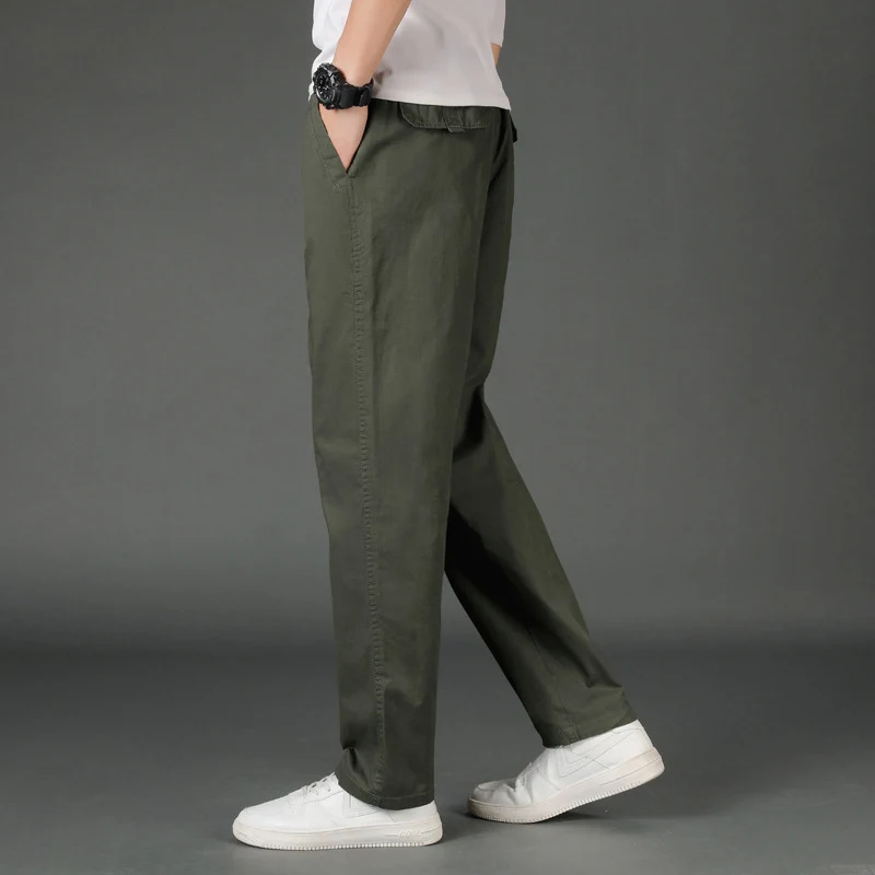 Herren Weite Baumwoll-Chinohose im Relaxed-Fit mit elastischem Komfortbund & verdeckten Eingriffstaschen Nord Taschen