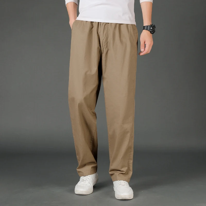 Herren Weite Baumwoll-Chinohose im Relaxed-Fit mit elastischem Komfortbund & verdeckten Eingriffstaschen Nord Taschen