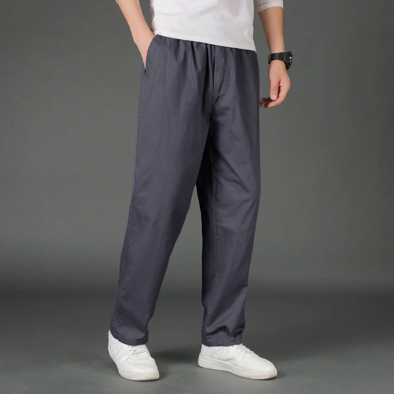 Herren Weite Baumwoll-Chinohose im Relaxed-Fit mit elastischem Komfortbund & verdeckten Eingriffstaschen Nord Taschen