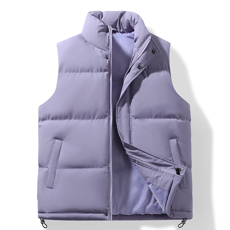 Herren Wattierte Thermo-Steppweste mit hohem Stehkragen und Kordelzugsaum Nord Taschen