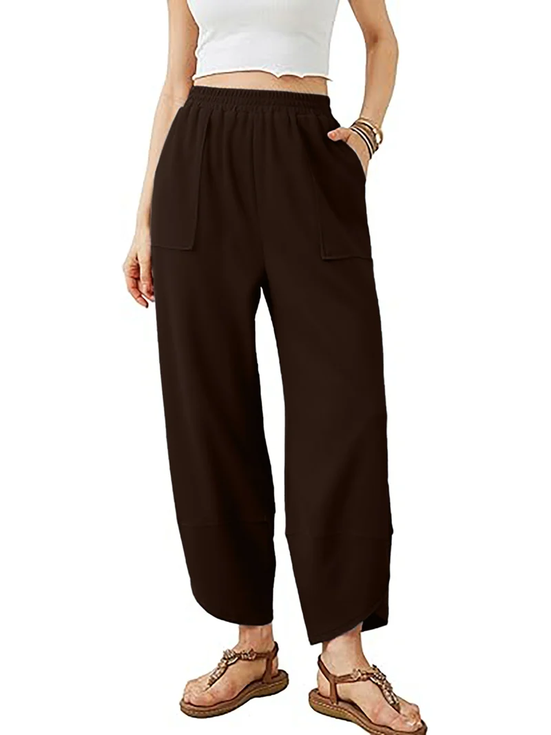 Damen Culotte-Hose mit elastischem Bund und aufgesetzten Taschen Nord Taschen