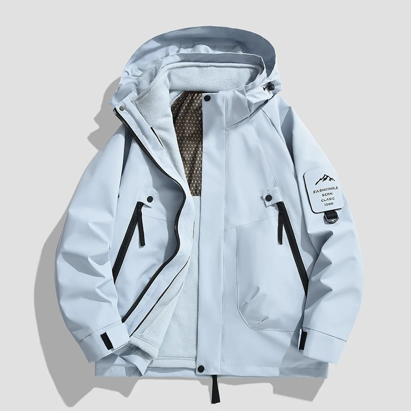 Herren Wasserdichte Utility-Softshelljacke mit Kapuze, schräge Reißverschlusstaschen & verstellbaren Ärmelriegeln Nord Taschen