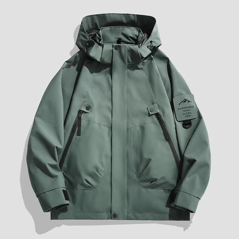 Herren Wasserdichte Utility-Softshelljacke mit Kapuze, schräge Reißverschlusstaschen & verstellbaren Ärmelriegeln Nord Taschen