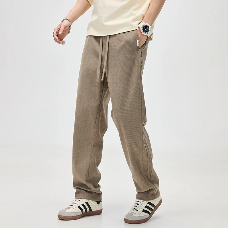 Herren Cordhose mit Kordelzug und geradem Bein Nord Taschen