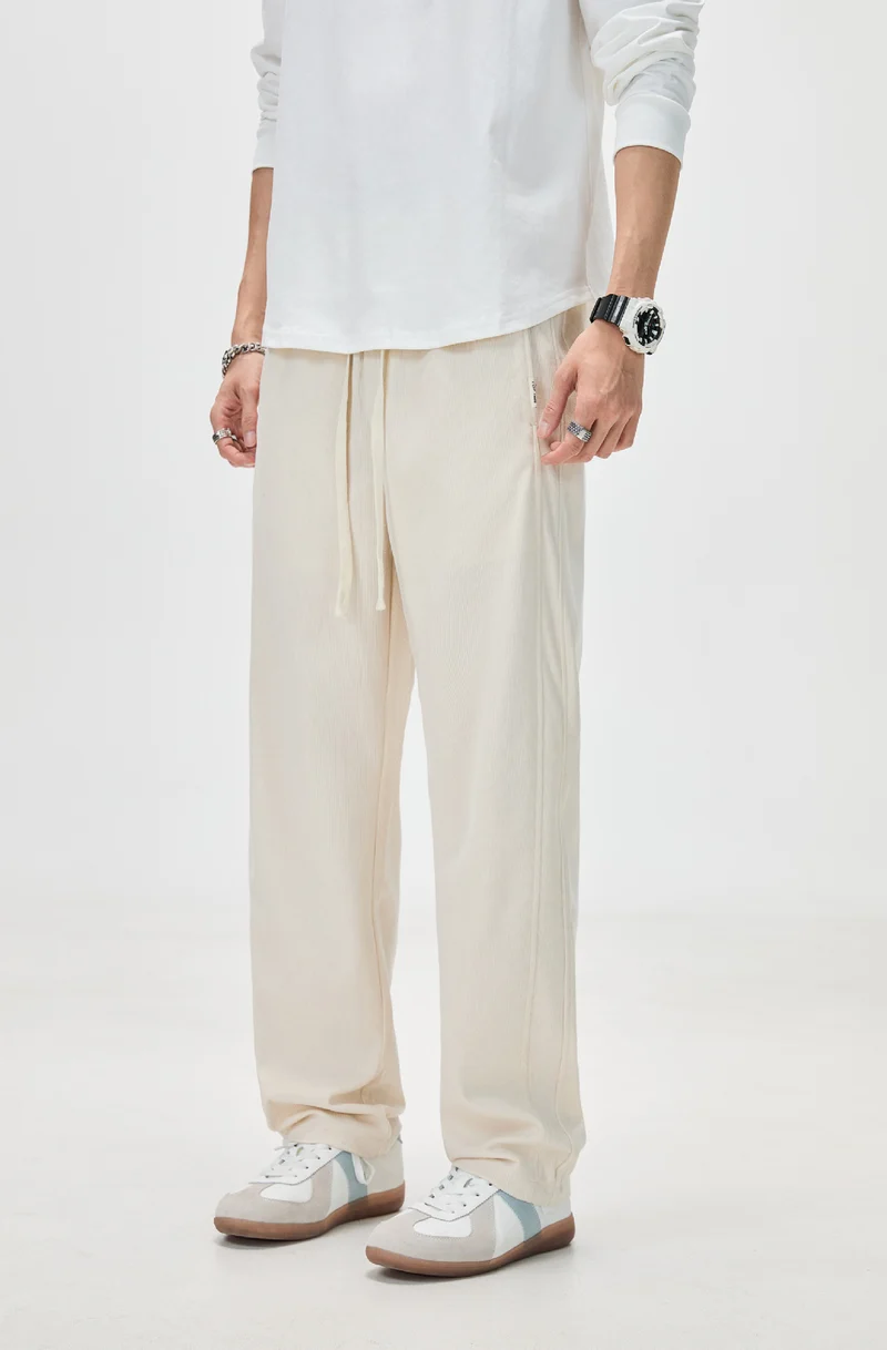 Herren Cordhose mit Kordelzug und geradem Bein Nord Taschen