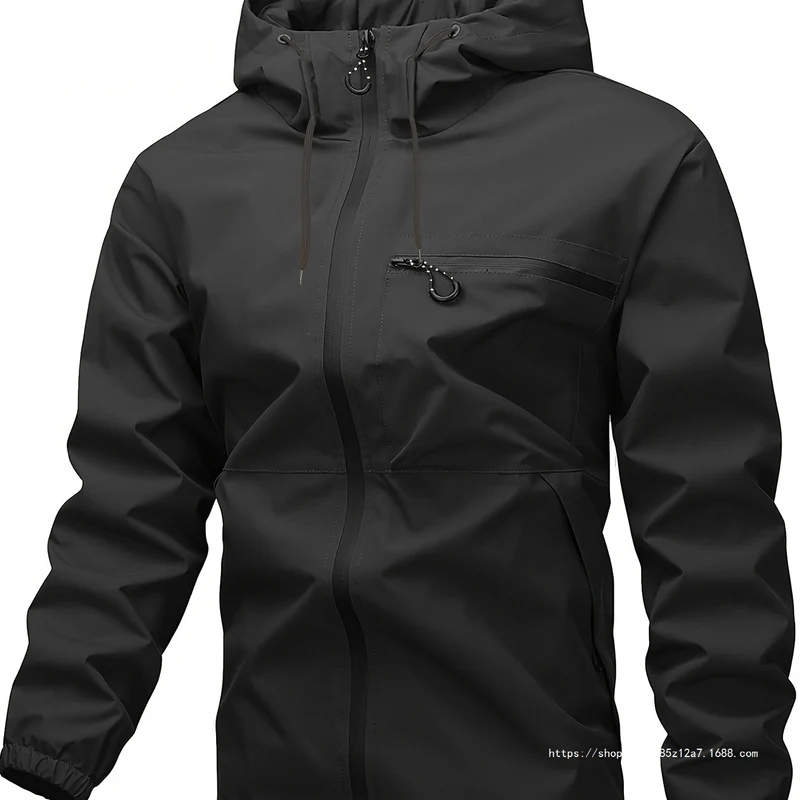 Herren Wasserdichte Softshelljacke mit verstellbarer Kapuze versiegelten Reißverschlüssen und Brusttasche Nord Taschen
