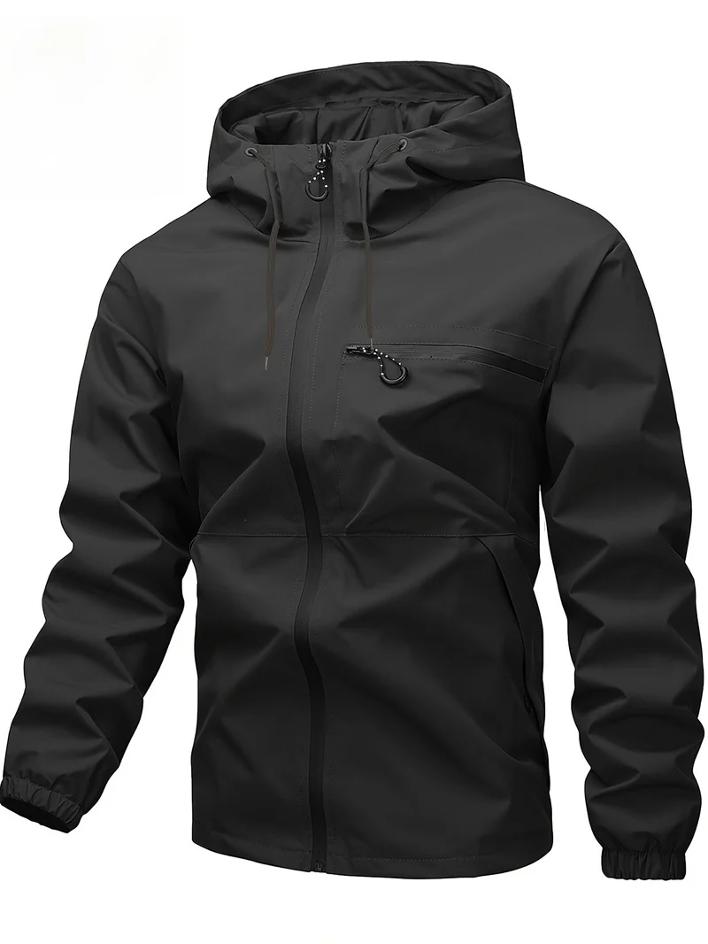 Herren Wasserdichte Softshelljacke mit verstellbarer Kapuze versiegelten Reißverschlüssen und Brusttasche Nord Taschen