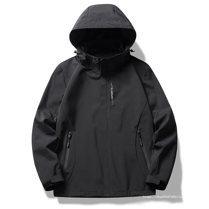 Herren Wasserdichte Softshelljacke mit verstellbarer Kapuze, verschweißten Nähten & wasserfester Front Nord Taschen