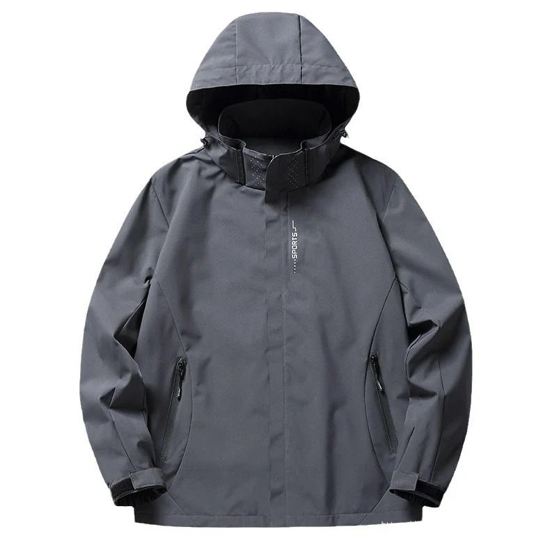 Herren Wasserdichte Softshelljacke mit verstellbarer Kapuze, verschweißten Nähten & wasserfester Front Nord Taschen