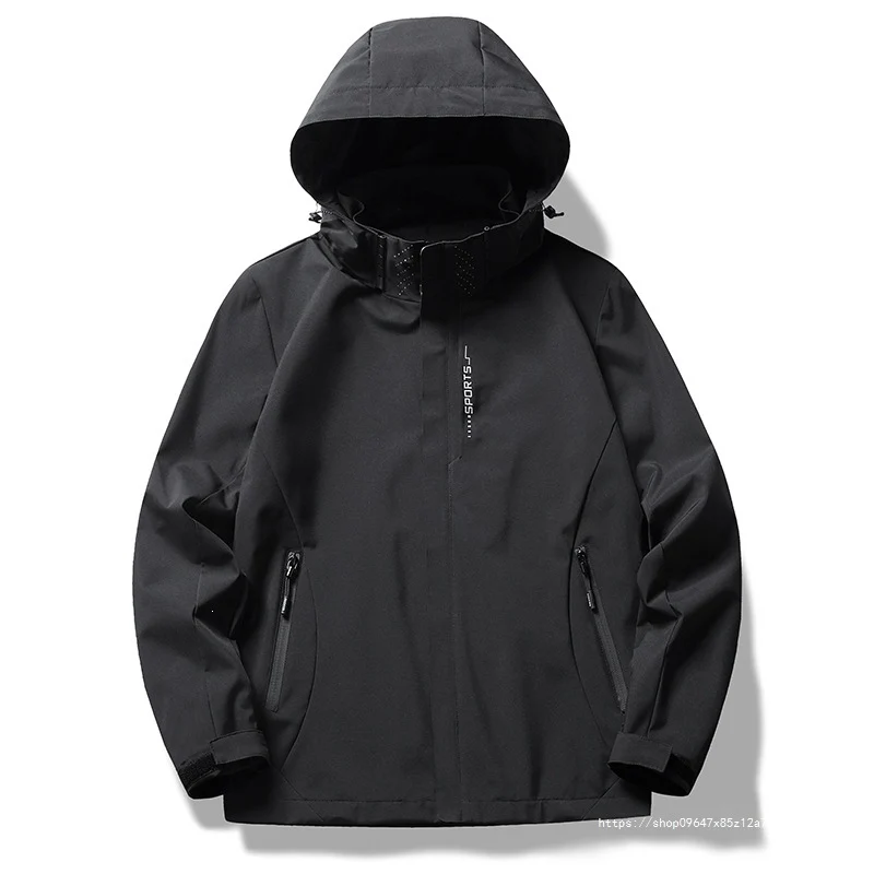 Herren Wasserdichte Softshelljacke mit verstellbarer Kapuze, verschweißten Nähten & wasserfester Front Nord Taschen