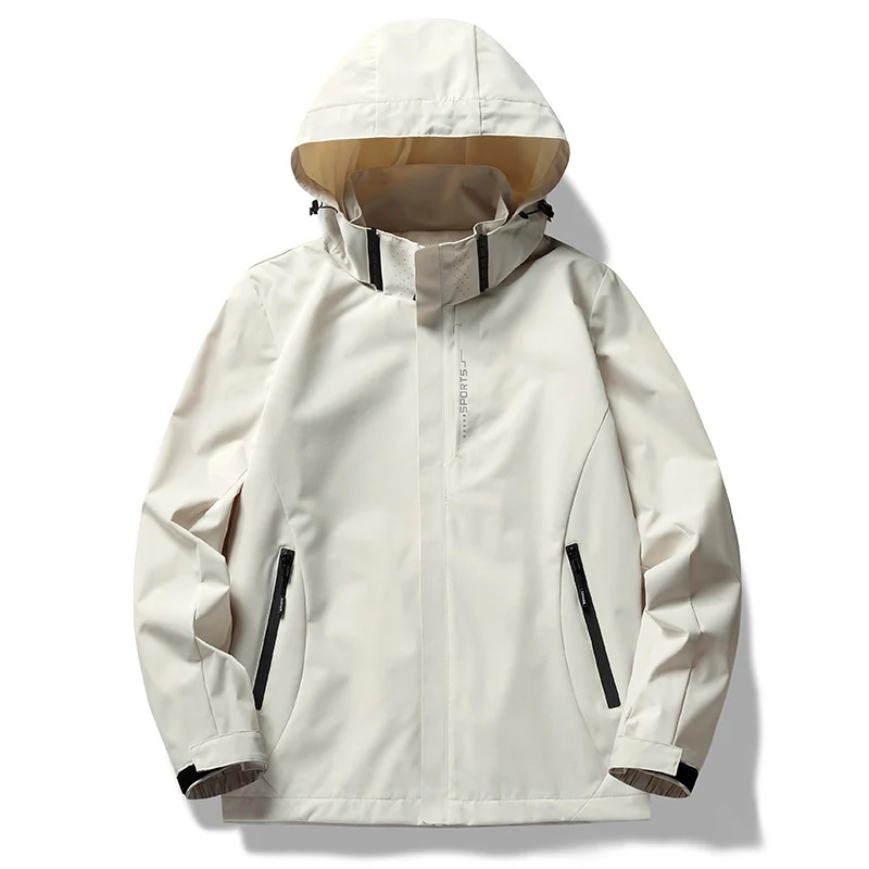 Herren Wasserdichte Softshelljacke mit verstellbarer Kapuze, verschweißten Nähten & wasserfester Front Nord Taschen