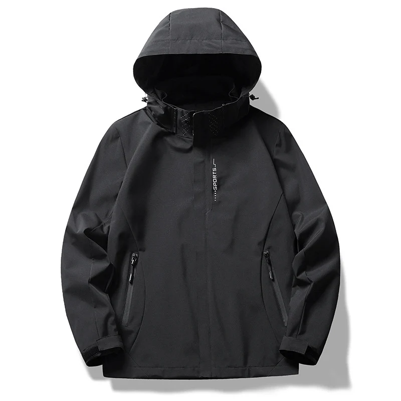 Herren Wasserdichte Softshelljacke mit verstellbarer Kapuze, verschweißten Nähten & wasserfester Front Nord Taschen