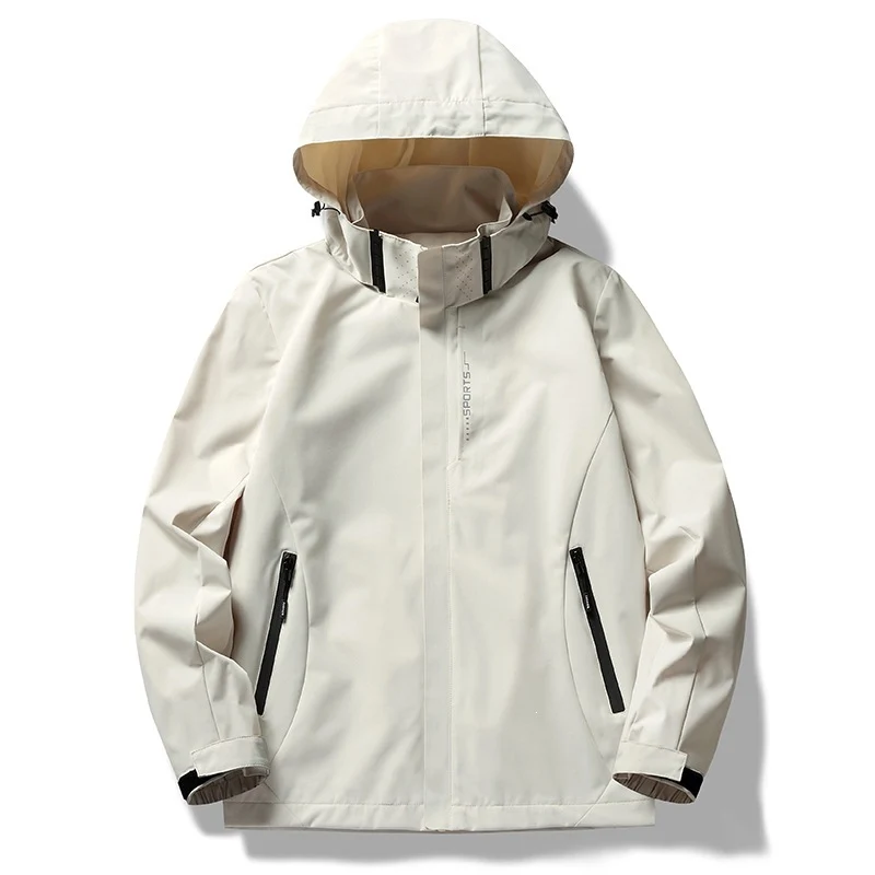 Herren Wasserdichte Softshelljacke mit verstellbarer Kapuze, verschweißten Nähten & wasserfester Front Nord Taschen