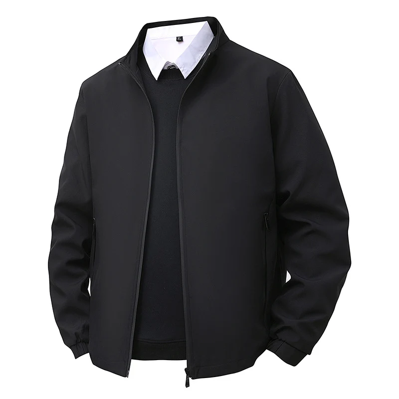 Herren Wasserabweisende Softshell-Blousonjacke mit Stehkragen, Zweiwege-Reißverschluss & gestreiftem Innenfutter Nord Taschen