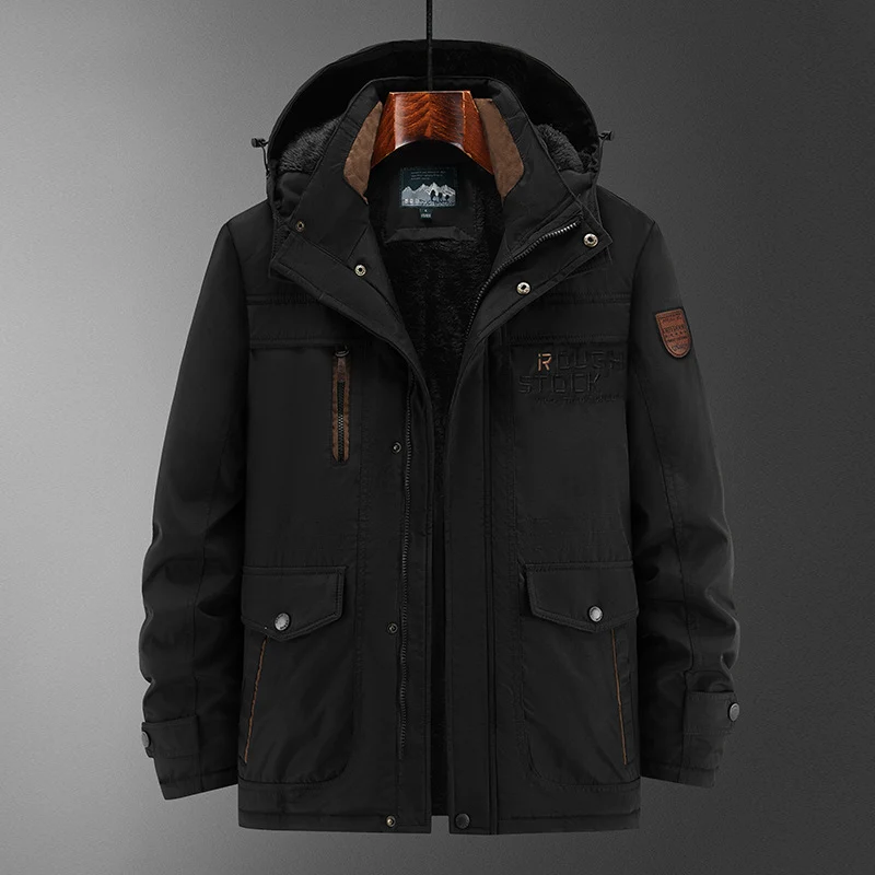 Herren Robuster gefütterter Field-Parka mit Teddyfutter, Kapuze und Multifunktions‑Taschen Nord Taschen