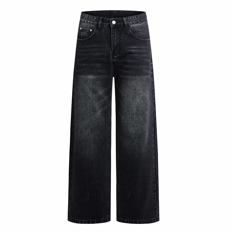 Damen Hochgeschnittene Palazzo-Jeans aus Denim mit Vintage-Waschung Nord Taschen