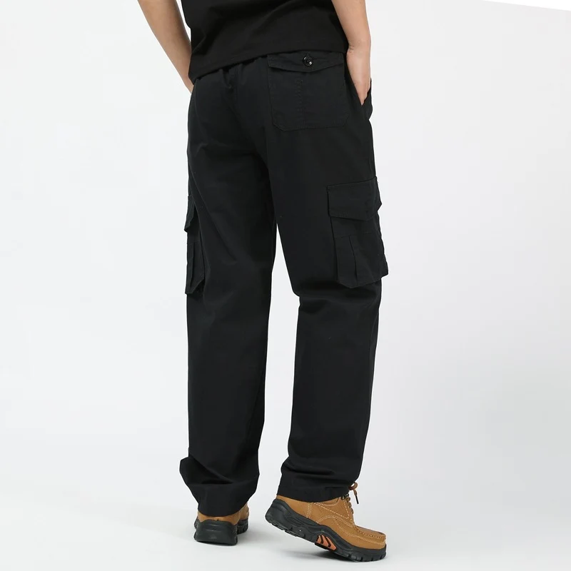 Herren Utility-Cargohose mit weitem Schnitt, mehrfachen Klappentaschen & geradem Bein Nord Taschen