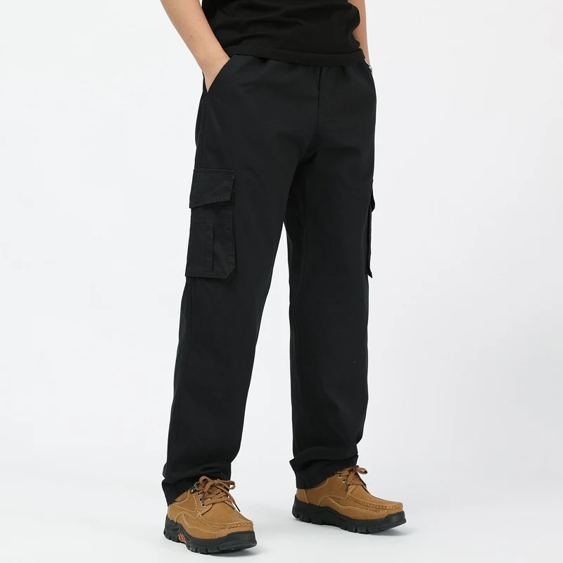 Herren Utility-Cargohose mit weitem Schnitt, mehrfachen Klappentaschen & geradem Bein Nord Taschen