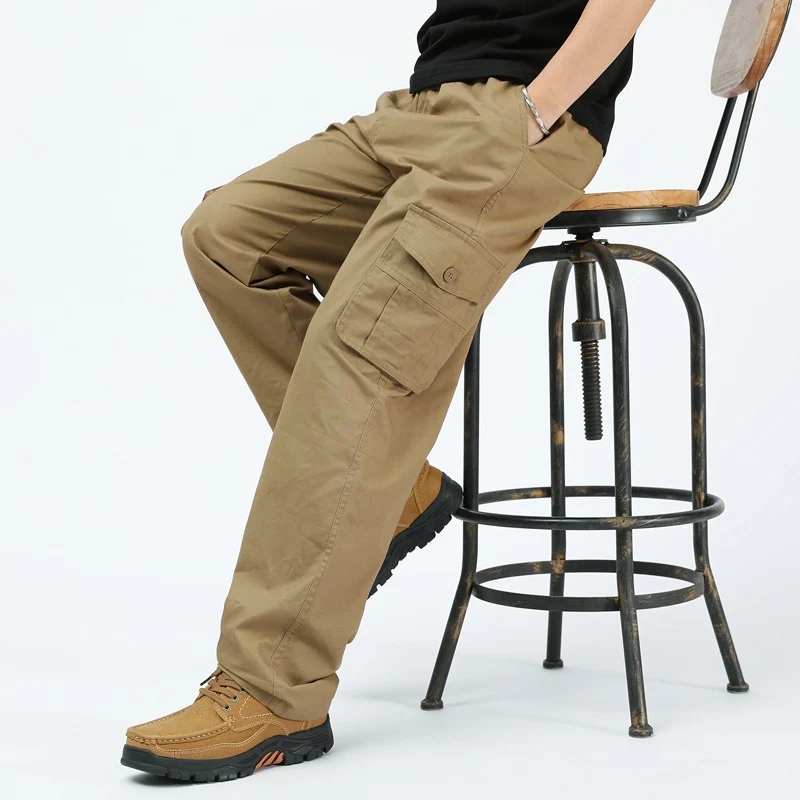 Herren Utility-Cargohose mit weitem Schnitt, mehrfachen Klappentaschen & geradem Bein Nord Taschen