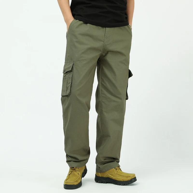 Herren Utility-Cargohose mit weitem Schnitt, mehrfachen Klappentaschen & geradem Bein Nord Taschen
