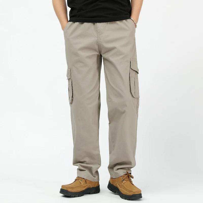 Herren Utility-Cargohose mit weitem Schnitt, mehrfachen Klappentaschen & geradem Bein Nord Taschen
