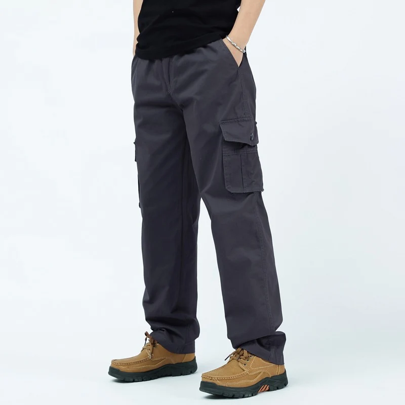 Herren Utility-Cargohose mit weitem Schnitt, mehrfachen Klappentaschen & geradem Bein Nord Taschen