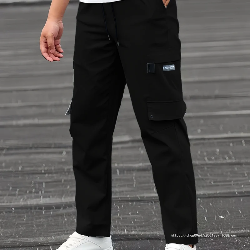 Herren Utility-Cargohose mit Tunnelzugbund, geradem Bein und Mehrfachtaschen Nord Taschen