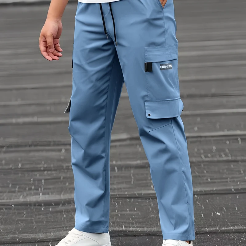 Herren Utility-Cargohose mit Tunnelzugbund, geradem Bein und Mehrfachtaschen Nord Taschen