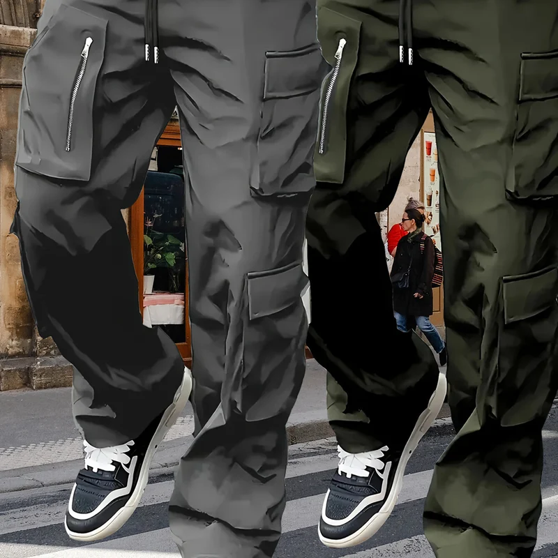 Herren Utility-Cargohose mit Reißverschlusstasche, Tunnelzugbund & Mehrfachtaschen Nord Taschen