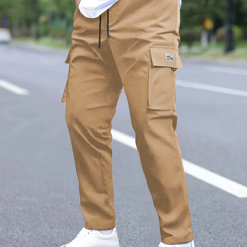 Herren Utility-Cargohose im tapered Schnitt mit elastischem Tunnelzugbund, großen Klapp- und Reißverschlusstaschen Nord Taschen