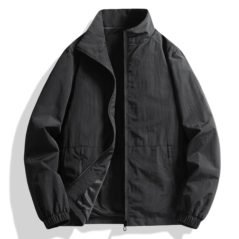 Herren Ultraleichte Windjacke mit Mesh‑Futter, Stehkragen & Reißverschluss Nord Taschen