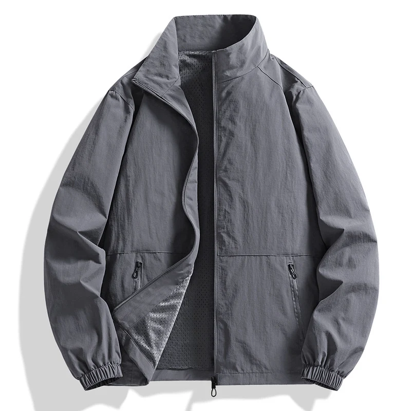 Herren Ultraleichte Windjacke mit Mesh‑Futter, Stehkragen & Reißverschluss Nord Taschen