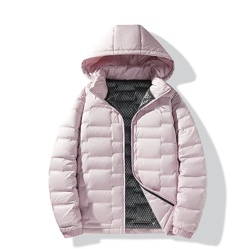 Herren Ultraleichte Steppjacke mit Kapuze und Thermofutter Nord Taschen