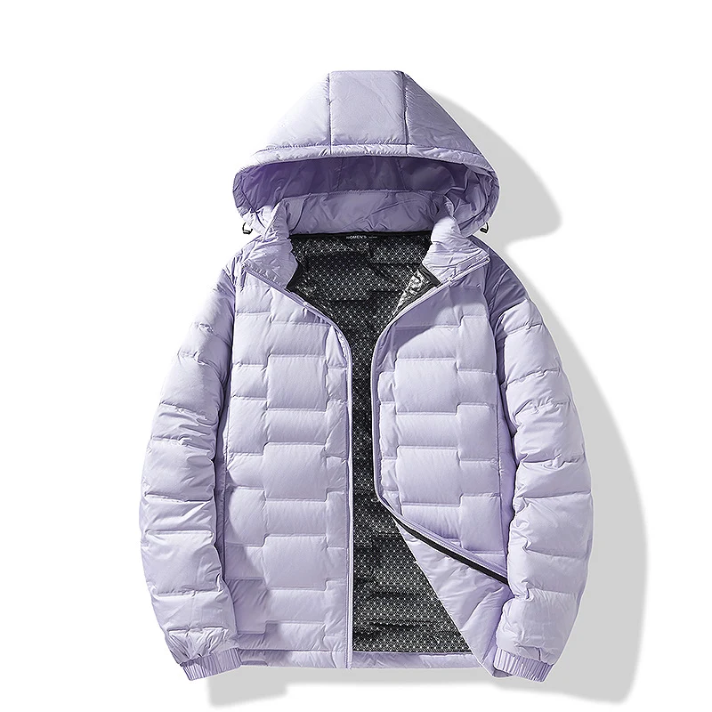 Herren Ultraleichte Steppjacke mit Kapuze und Thermofutter Nord Taschen