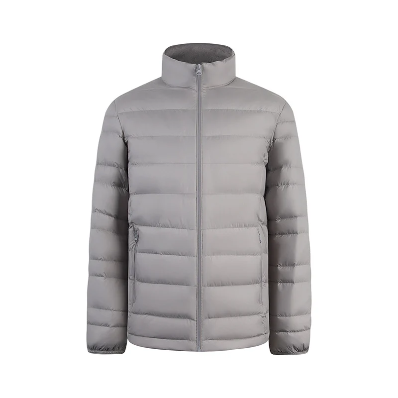 Herren Ultraleichte gesteppte Daunenimitat-Jacke mit Stehkragen Nord Taschen